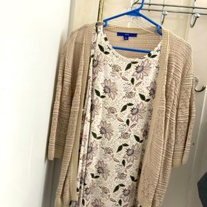 Short sleeve sweater set with matching tank